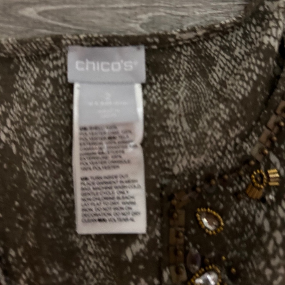 Chico’s Python Lined Tunic Size 3 (Xl) - image 3